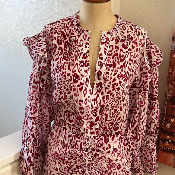 IRO Gira Dress Pink/White Size 40 - Picture 6 of 13